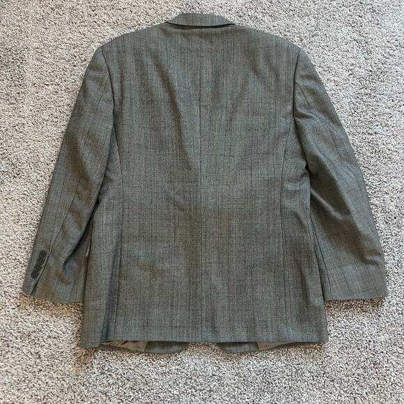 Vintage Christian Dior Monsieur Wool Plaid Suit Blazer Set Pleated trouser  70s - Picture 3 of 14